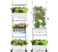 Hydroponics Growing System,AOONEG 42Pods Indoor Herb Garden with LED Grow Light,Hydroponics Growing System Kit with Automatic Timer,Pump System,Adjustable Height (No Seed,Glossy White, 3Layer-42Pods)