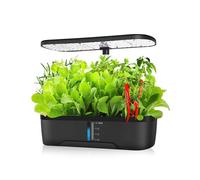Hydroponics Growing System, Height Adjustable Herb Garden with Led, Indoor Gardening System, Indoor Herb Garden Germination Kit (12 Holes)