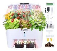 Hydroponics - Kit di coltivazione a 16 capsule, giardino di erbe con luce a LED, vaso da giardino per interni per ufficio a casa, scuola, cibo sano per vegani, bambini,