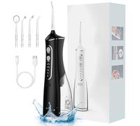 Hydropulse Pro Portable Water Flosser with 4 Modes & 8 Tips, Ipx7 Waterproof, burst water flosser, Four adjustable modes, Cordless Portable (Black)