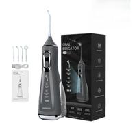 Hydropulses Pro - Portable WaterFlosser, Adjustable Modes Normal, Soft, Pulse, and DIY, Ipx7 Waterproof with 8 Tips, 360° Rotating Nozzle for Teeth Cleaning, Braces, and Implants (Grey)