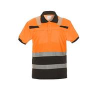 Hydrowear 040445OB-XS Thorne Trendy High Visible Line - Polo Hi-Vis Arancione/Nero, Taglia XS