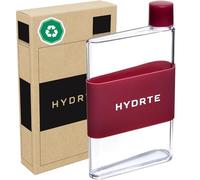 Hydrte Borraccia sottile, a tenuta stagna, in plastica priva di BPA, perfetta per qualsiasi borsa (480 ml, rosso rubino)