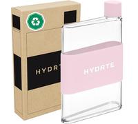 Hydrte Bottiglia d'acqua piatta, a tenuta stagna, in plastica priva di BPA, la borraccia sottile definitiva, adatta a qualsiasi borsa (480 ml, rosa champagne)