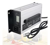 HYDTGZ Caricabatterie per Carrelli Elevatori, Golf Cart e Transpallet Connettore Anderson da 50A Carica di Mantenimento per Batterie al Piombo Acido Ad Alta Potenza 1200W,Argento,36V 25A