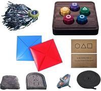 HYDTQCL Gonggi Coreano Game Set, Divertenti Giochi Tradizionali Coreani Come Jebi Chagi, Gong-gi E DDAKJI, Perfetto per Viaggi in Famiglia