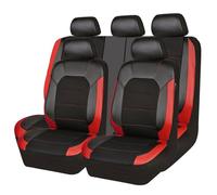 HYEBNP Coprisedili for auto da 9 pezzi for VW Tiguan X Set completo Coprisedili in pelle Copertura completa Protezioni for sedili traspiranti e confortevoli Accessori Rosso(Red)