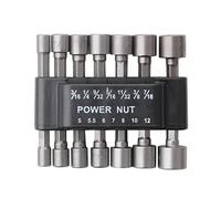 HYECHO Adattatore a Bussola Esagonale da 5mm-12mm per dadi, Chiave a Bussola Metrica a Manicotto Solido per viti -14 pz