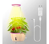 HYECHO Lampada per piante da interno con vaso, giocattolo per vaso per piante per bambini, spettro a 3 colori, adatto per la coltivazione di piantine, temporizzazione automatica e divisione dell'acqua