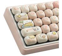 Hyekit PBT Keycaps - Keycaps 75%, MOG Keycaps Sublimazione del colore, 144 tasti, simpatico set di keycap personalizzati per tastiera meccanica Cherry Gateron MX, Bread Bear