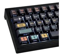 Hyekit PBT Keycaps - Set di keycap stampati laterali, 131 tasti, keycap Expo, Double Shot Shine attraverso keycaps personalizzati, tasti per tastiera Cherry Gateron MX Switches