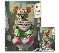 Hyena Go Toilet Puzzle da 1000 pezzi, puzzle impegnativi, rompicapo impegnativo, attività per famiglie, arredamento per la casa, regalo di Natale 26X38CM/10,23x14,96 pollici
