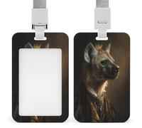 Hyena in abito vittoriano Dark Fantasy ID porta badge retrattile clip porta carte di credito protezione nome badge per lavoro ufficio medico infermiera