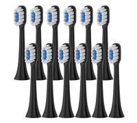 HYETFBS Testine di ricambio compatibili con Xiaomi, T301 T302 T501 /501CSonic testina per spazzolino elettrico Dupont con setole morbide (T301-302-BK-12 pezzi)