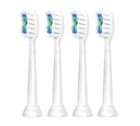 HYETFBS , Testine di ricambio per spazzolino elettrico, compatibili con Philips, Diamond Clean, per Sonicare 4100, 5100, 6100 (bianco, 4 pezzi)