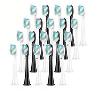 HYETFBS Testine di ricambio per spazzolino elettrico, compatibili con Philips, Optimal Plaque Control HX9023/65 HX9044 HX9054 (nero, 16 pezzi)