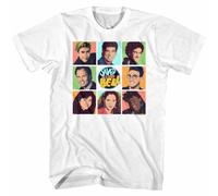 HYEWOI Saved by The Bell Pop Art Mens T-Shirt Group Photos Bayside High School WhiteXL
