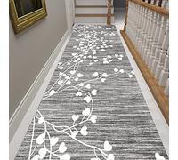 HYEYXKK Tappeto Grigio corridoio a corridoio Lungo Tappeto con Supporto Antiscivolo, 1 m / 1,5m / 2m / 2,5m / 3m / 3,5m / 4m / 4,5m / 5m / 5,5 m / 6m tappetini da Pavimento, tappeti da Cucina Scale