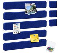 HyFanStr 8 Pezzi Bacheca in Sughero Feltro, Lavagna Sughero con 40 Puntine, Autoadesivo Sughero Pannelli Muro Bacheca Sughero da Parete per Appendere Foto Casa Ufficio Blu Grande