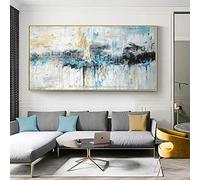 HYFBH Arte Astratta Pittura Moderna Arte della Parete Quadri su Tela Grandi Dipinti murali Pittura a Olio per Soggiorno Decorazione di Arte della Parete 70x140 cm (28x55 Pollici) Senza Cornice