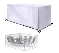 HYFBH Copertura Tavolo Esterno Impermeabile, 180x70x75cm/LxWxH Copertura Mobili da Giardino, 420D Oxford Copri Tavolo da Esterno Impermeabile, Copritavolo Rettangolare Antivento, Anti-UV, Antipolvere