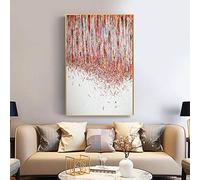 HYFBH Moderna multicolore astratta arte della parete della tela di canapa pittura immagine poster e stampa galleria decorazioni per la casa poster astratti 30x45 cm (12x18 pollici) senza cornice