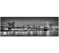 HYFBH Quadro su Tela, Quadro Decorativo, Ponte di Brooklyn New York City Stampa su Tela Quadro per Soggiorno 60x180 cm (23,6"x70,9) Senza Cornice