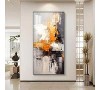 HYFBH Stampa su tela con cornice - Quadro moderno astratto verticale, soggiorno, poster murale, decorazione murale, immagini 90x180cm/35x71in