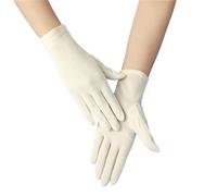 HYFEUOKF 1 paio di guanti da equitazione antiscivolo in cotone con cinque dita, guanti da esterno, protezione solare estiva, tinta unita, guida da donna(Beige)