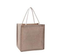 HYFEUOKF Borsa Tote In Lino Borsa della spesa riutilizzabile di grande capacità con un design minimalista, una borsa cerniera realizzata in materiale simile alla canapa Per Donna(Color 01)