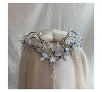 HYFEUOKF Copricapo elfico diadema fatto a mano Corona di fata Tiara elfica con rami(ELF23D)