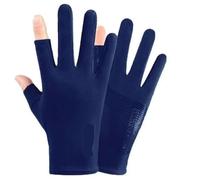 HYFEUOKF Guanti for protezione solare in seta di ghiaccio adatti for uomini e donne che praticano ciclismo Sport Elevata elasticità Guida confortevole(DEEP BLUE)