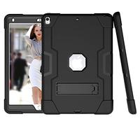 HyFone Custodia Protettiva per iPad Air 3 2019 & iPad PRO 10.5" - Robusto Antiurto Resistente Protezione Completa del Corpo Case Cover per iPad A2152 A2123 A2153 A1701 A1709 - [Nero/Nero]