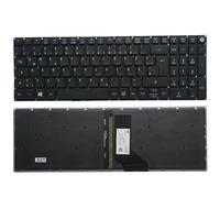 HYFOZAE Parti per Laptop per Acer per Aspire E5-523 E5-523G E5-552 E5-552G E5-553 E5-553G Tastiera per Laptop Russa/statunitense/Britannica/Spagnola/Latina/Tedesca/Italiana(German Backlit)