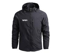 HYFZXWX Giacca da uomo NASA Felpa con cappuccio impermeabile Cappotto antivento da esterno Abbigliamento sportivo felpe/A/XL