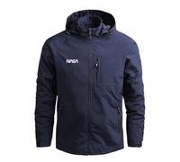 HYFZXWX Giacca da uomo NASA Felpa con cappuccio impermeabile Cappotto antivento da esterno Abbigliamento sportivo felpe/B/XL