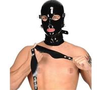 HYFZXWX Gioco di sesso erotico SM Giocattolo sessuale fetish SM per donne Uomo Coppie Maschera per crossdresser, Maschera sessuale bondage SM per uomini e donne, Cappello fetish, Maschera per addestr