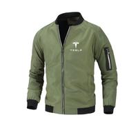HYFZXWX Giubbotto bomber Te_SLA leggero da uomo giacca a vento vestibilità slim cappotto attivo felpe/D/M