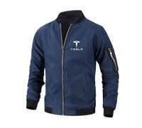 HYFZXWX Giubbotto bomber Te_SLA leggero da uomo giacca a vento vestibilità slim cappotto attivo felpe/C/XL