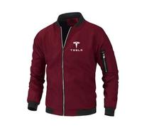HYFZXWX Giubbotto bomber Te_SLA leggero da uomo giacca a vento vestibilità slim cappotto attivo felpe/B/M