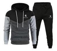 HYFZXWX Maglione da uomo e da donna Maglione con cappuccio P-eugeot Cotone Color Blocking Abbigliamento sportivo casual Giacca con cappuccio stampata a maniche lunghe e pantaloni da jogging bambini/B/