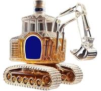 HYFZXWX Statua d’Arte 3D, Decanter 300ml, Decorazioni per Decanter con Escavatori e Auto, Sculture di Bottiglie di Vino in Vetro Fatto a Mano, Regalo Perfetto decanter/A/13x16.5cm