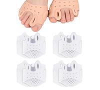 Hyger Silicone Toe Separators for Women，Hyger Toe Separators，2025 New Hygger Toe Separator for Men Dan Women, Thickened Center of Foot-Shock Absorption，Breathable, Soft (4, White)