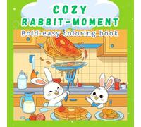 Hygge Rabbit cozy moment Coloring Book for kids and teens. Cute and adorable Rabbit moment for Coloring
