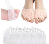 Hyggear Separatore per dita dei piedi in silicone, cuscino correttore per alluce valgo, separatore in silicone per riallineare le dita dei piedi storte, distanziatori antiscivolo per dita sovrapposte