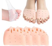 Hyggear - Separatore per dita dei piedi in silicone, cuscino correttore per alluce valgo, separatore in silicone per riallineare le dita dei piedi storte, distanziatori antiscivolo per dita