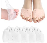 Hyggear Separatore per dita dei piedi in silicone, cuscino correttore per alluce valgo, separatore in silicone per riallineare dita storte, distanziatori antiscivolo per dita dei piedi sovrapposti