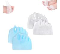 Hyggear Separatori per dita dei piedi, in silicone, 4 paia, traspiranti, in morbido gel, correttori per alluce valgo, per donne e uomini, sollievo dal dolore ai piedi, allineamento corretto, design