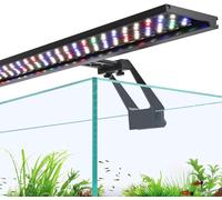hygger Clip on Illuminazione per acquario, Luce Led per Acquario,22W Spettro CompletoIlluminazione Diurna Notturna, Doppio Timer, Sunrise-Day-Sunset-Moon, Timer Regolabile Aquarium Lamp con 9 Colori