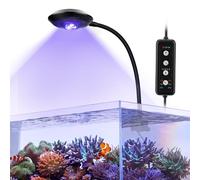hygger Illuminazione a LED per acqua di mare, 35 W, 4 modalità, 3 timer, collo di cigno regolabile a 360°, lampada per acquario Reef Coral SPS/LPS